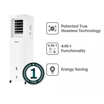 EuropAce EHAC13DH1WH Most Powerful Hoseless Air Cooler w AC Compressor (13k BTU) – Spot & Outdoor Use